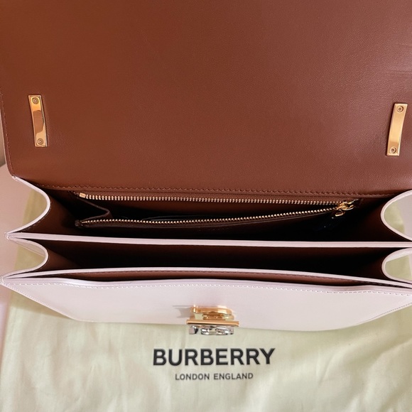 BURBERRY Medium TB Two-Tone Leather Shoulder Bag - Picture 6 of 8